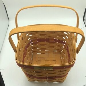 Longaberger Cranberry Replacement Basket  8” x 7” x 6.5” Christmas 1995 Edition